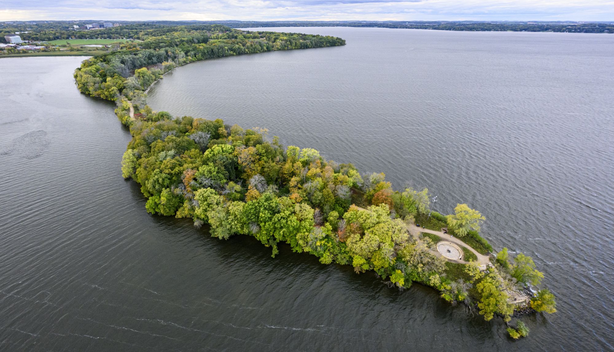 Aerial photo of the Lakeshore Nature Preserve
